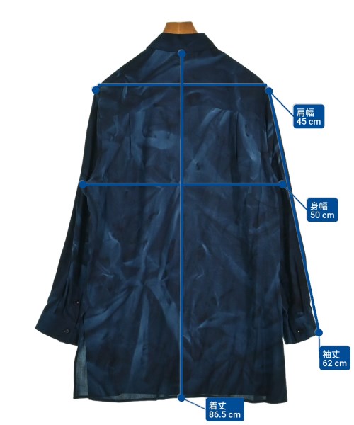yohji yamamoto POUR HOMME（ヨウジヤマモトプールオム）カジュアルシャツ 紺 サイズ:2(S位) メンズ/2200614235050