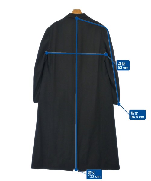 yohji yamamoto POUR HOMME（ヨウジヤマモトプールオム）チェスターコート 黒 サイズ:3(M位) メンズ/2200616003015
