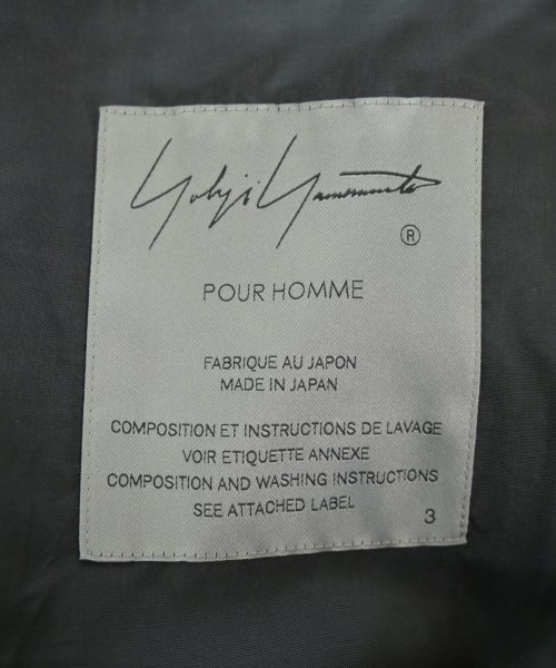 yohji yamamoto POUR HOMME（ヨウジヤマモトプールオム）テーラードジャケット 黒 サイズ:3(M位) メンズ/2200616840016