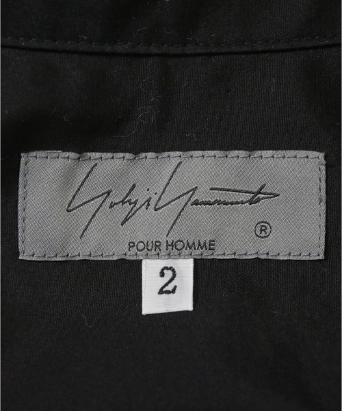 yohji yamamoto POUR HOMME（ヨウジヤマモトプールオム）カジュアルシャツ 黒 サイズ:2(S位) メンズ/2200616432020