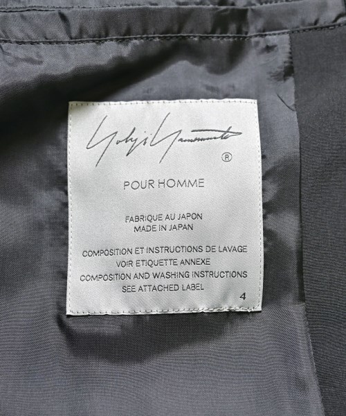 yohji yamamoto POUR HOMME（ヨウジヤマモトプールオム）チェスターコート 黒 サイズ:4(L位) メンズ/2200617950028