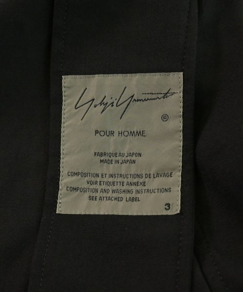 yohji yamamoto POUR HOMME（ヨウジヤマモトプールオム）カジュアルシャツ 黒 サイズ:3(M位) メンズ/2200619401030