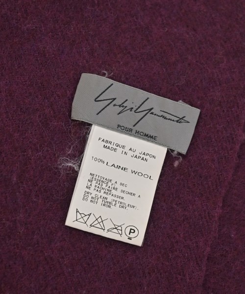 yohji yamamoto POUR HOMME（ヨウジヤマモトプールオム）マフラー ピンク サイズ:- メンズ/2200619401085