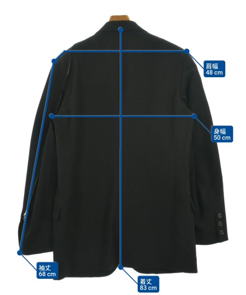 yohji yamamoto POUR HOMME（ヨウジヤマモトプールオム）テーラードジャケット 黒 サイズ:3(M位) メンズ/2200607392012