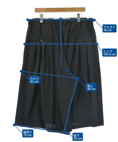 yohji yamamoto POUR HOMME（ヨウジヤマモトプールオム）ショートパンツ 黒 サイズ:3(M位) メンズ/2200607392081
