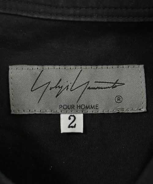 yohji yamamoto POUR HOMME（ヨウジヤマモトプールオム）カジュアルシャツ 黒 サイズ:2(S位) メンズ/2200620999052