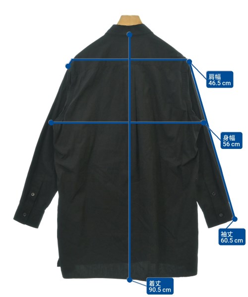 yohji yamamoto POUR HOMME（ヨウジヤマモトプールオム）カジュアルシャツ 黒 サイズ:2(S位) メンズ/2200620999052