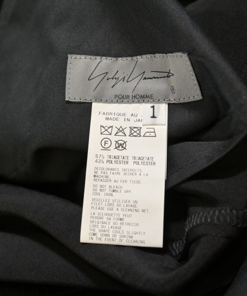 yohji yamamoto POUR HOMME（ヨウジヤマモトプールオム）その他 黒 サイズ:1(XS位) メンズ/2200612570283