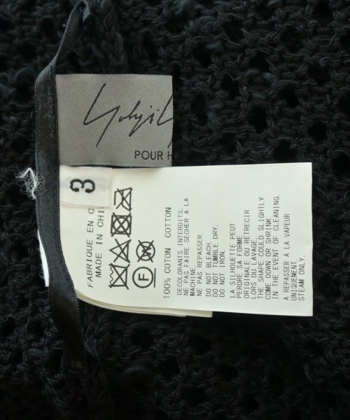 yohji yamamoto POUR HOMME（ヨウジヤマモトプールオム）カーディガン 黒 サイズ:3(M位) メンズ/2200621055047