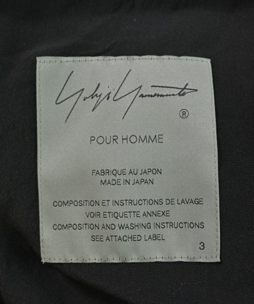 yohji yamamoto POUR HOMME（ヨウジヤマモトプールオム）カジュアルジャケット 黒 サイズ:3(M位) メンズ/2200605664036