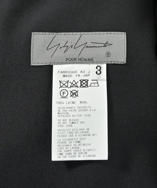 yohji yamamoto POUR HOMME（ヨウジヤマモトプールオム）その他 黒 サイズ:3(M位) メンズ/2200606543118