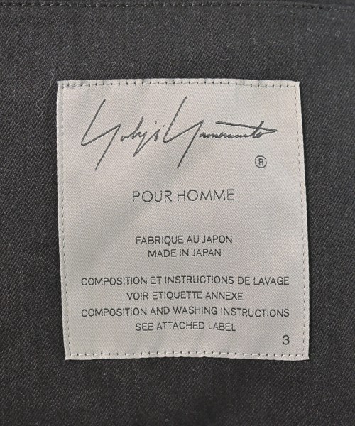 yohji yamamoto POUR HOMME（ヨウジヤマモトプールオム）カジュアルジャケット 黒 サイズ:3(M位) メンズ/2200607644012
