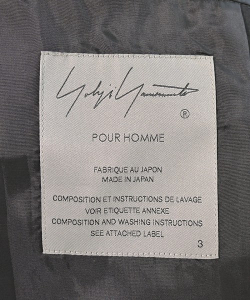 yohji yamamoto POUR HOMME（ヨウジヤマモトプールオム）カジュアルジャケット 黒 サイズ:3(M位) メンズ/2200607644029