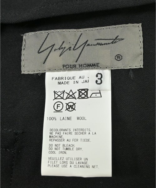 yohji yamamoto POUR HOMME（ヨウジヤマモトプールオム）その他 黒 サイズ:3(M位) メンズ/2200606165303