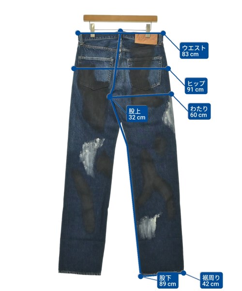 yohji yamamoto POUR HOMME（ヨウジヤマモトプールオム）デニムパンツ 青 サイズ:1(XS位) メンズ/2200606165327