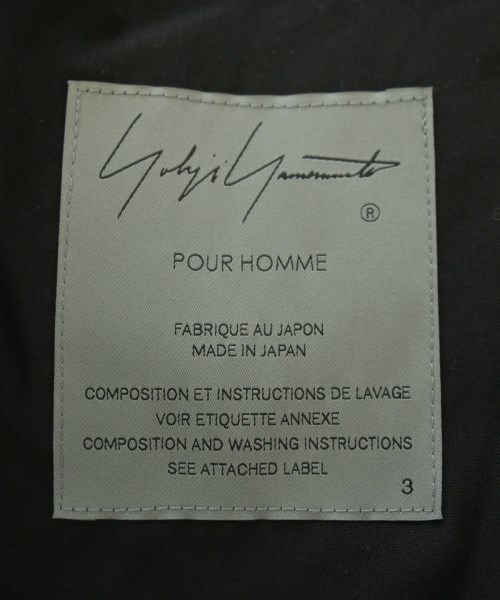 yohji yamamoto POUR HOMME（ヨウジヤマモトプールオム）カジュアルシャツ 黒 サイズ:3(M位) メンズ/2200673088031