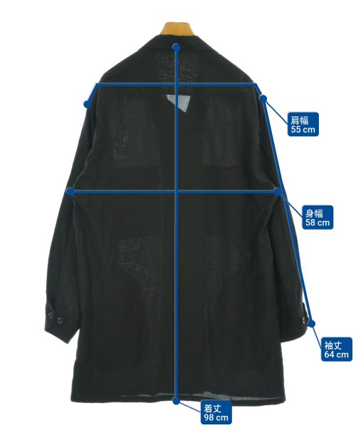 yohji yamamoto POUR HOMME（ヨウジヤマモトプールオム）カジュアルシャツ 黒 サイズ:3(M位) メンズ/2200673088031