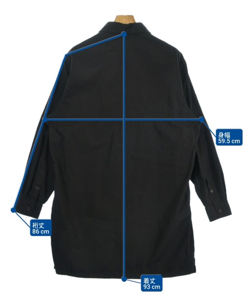 yohji yamamoto POUR HOMME（ヨウジヤマモトプールオム）カジュアルシャツ 黒 サイズ:2(S位) メンズ/2200673555014