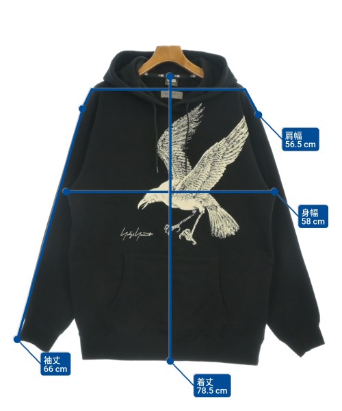 yohji yamamoto POUR HOMME（ヨウジヤマモトプールオム）パーカー 黒 サイズ:XXL メンズ/2200673676085