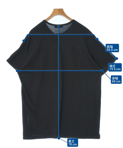 yohji yamamoto POUR HOMME（ヨウジヤマモトプールオム）Tシャツ・カットソー 黒 サイズ:3(M位) メンズ/2200674365056