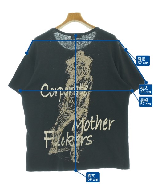 yohji yamamoto POUR HOMME（ヨウジヤマモトプールオム）Tシャツ・カットソー 黒 サイズ:3(M位) メンズ/2200674576032