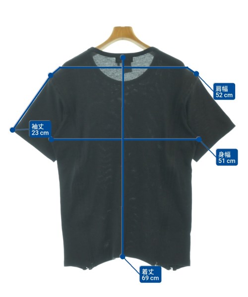 yohji yamamoto POUR HOMME（ヨウジヤマモトプールオム）Tシャツ・カットソー 黒 サイズ:3(M位) メンズ/2200674576049