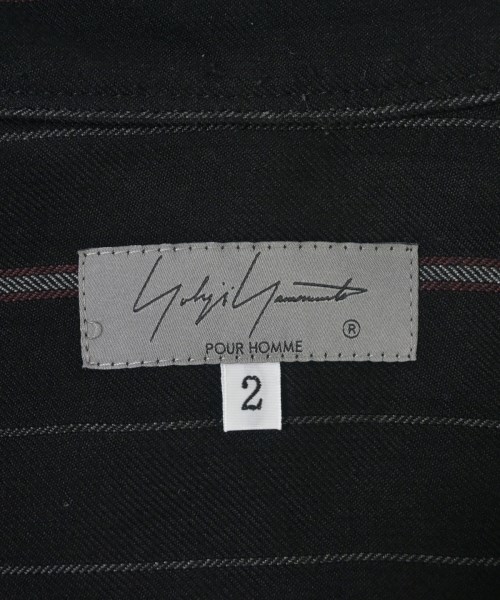 yohji yamamoto POUR HOMME（ヨウジヤマモトプールオム）カジュアルシャツ 黒 サイズ:2(S位) メンズ/2200674655089