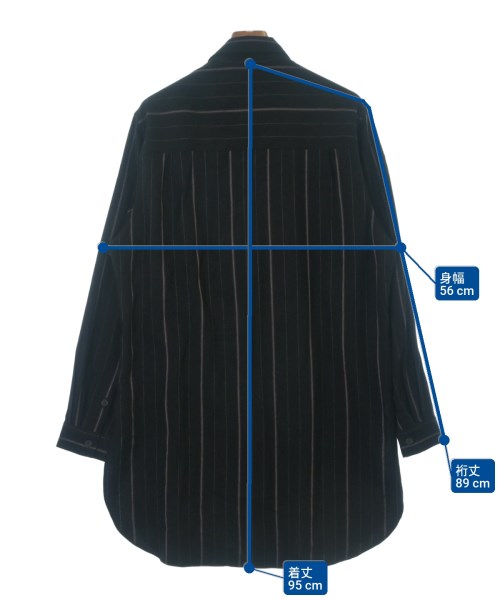 yohji yamamoto POUR HOMME（ヨウジヤマモトプールオム）カジュアルシャツ 黒 サイズ:2(S位) メンズ/2200674655089