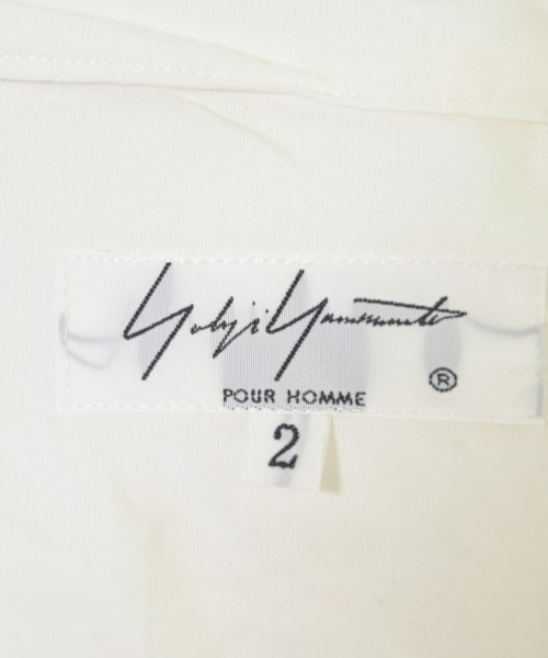 yohji yamamoto POUR HOMME（ヨウジヤマモトプールオム）カジュアルシャツ 白 サイズ:2(S位) メンズ/2200674655096