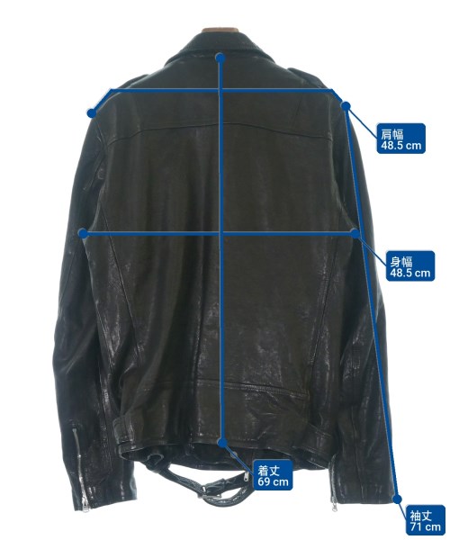 yohji yamamoto POUR HOMME（ヨウジヤマモトプールオム）ライダース 黒 サイズ:3(M位) メンズ/2200674718012