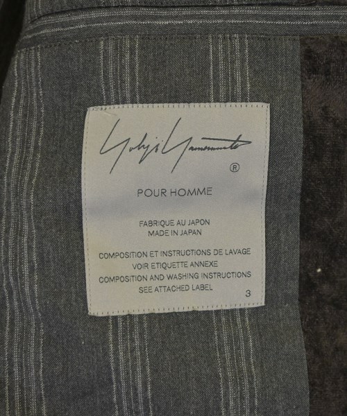 yohji yamamoto POUR HOMME（ヨウジヤマモトプールオム）ジャケット 茶 サイズ:3(M位) メンズ/2200675189019