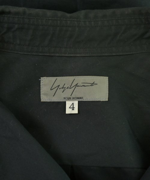 yohji yamamoto POUR HOMME（ヨウジヤマモトプールオム）カジュアルシャツ 黒 サイズ:4(L位) メンズ/2200675719056