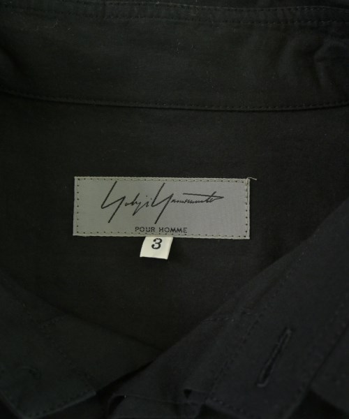yohji yamamoto POUR HOMME（ヨウジヤマモトプールオム）カジュアルシャツ 黒 サイズ:3(M位) メンズ/2200675719063
