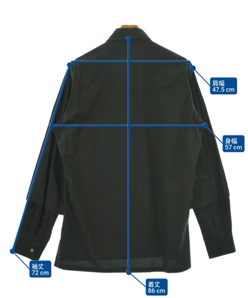 yohji yamamoto POUR HOMME（ヨウジヤマモトプールオム）カジュアルシャツ 黒 サイズ:3(M位) メンズ/2200675719063