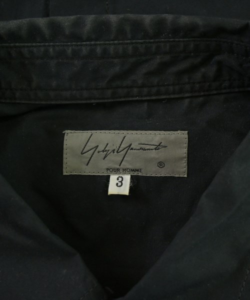 yohji yamamoto POUR HOMME（ヨウジヤマモトプールオム）カジュアルシャツ 黒 サイズ:3(M位) メンズ/2200675719131