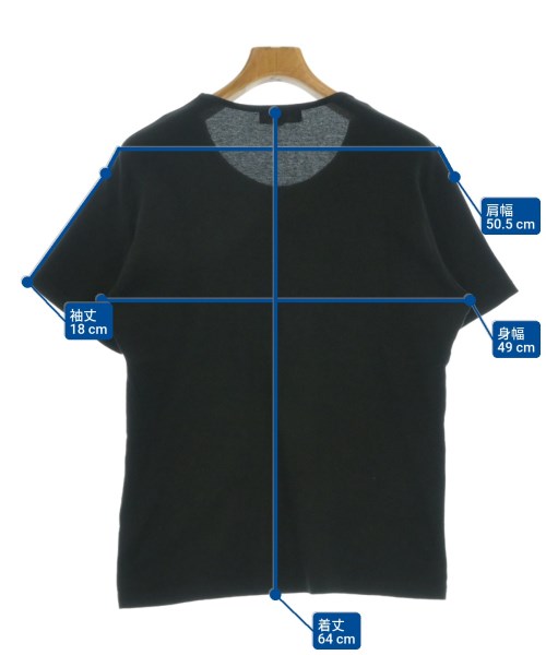 yohji yamamoto POUR HOMME（ヨウジヤマモトプールオム）Tシャツ・カットソー 黒 サイズ:3(M位) メンズ/2200676316063
