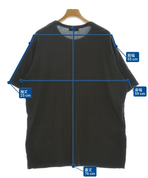 yohji yamamoto POUR HOMME（ヨウジヤマモトプールオム）Tシャツ・カットソー 茶 サイズ:3(M位) メンズ/2200676316087