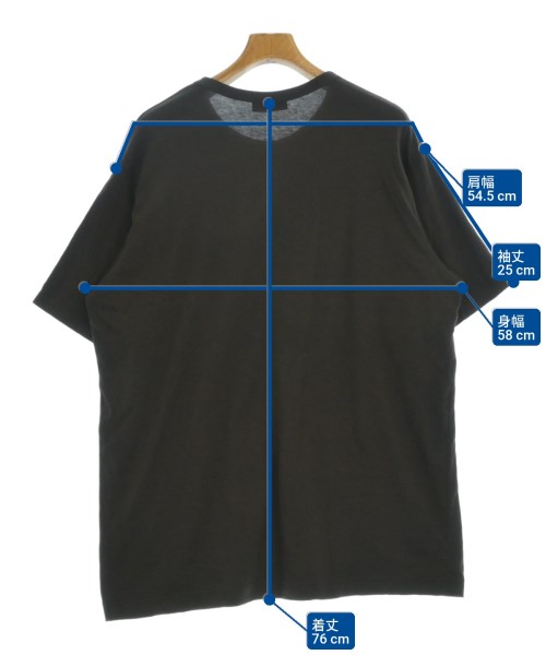 yohji yamamoto POUR HOMME（ヨウジヤマモトプールオム）Tシャツ・カットソー 茶 サイズ:3(M位) メンズ/2200676316117