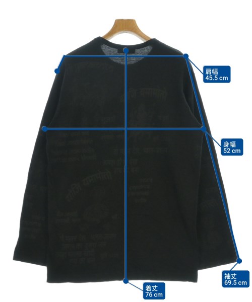 yohji yamamoto POUR HOMME（ヨウジヤマモトプールオム）Tシャツ・カットソー 黒 サイズ:3(M位) メンズ/2200676316124