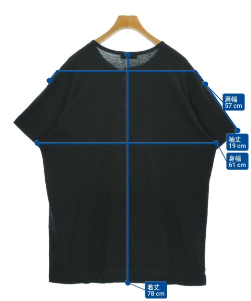 yohji yamamoto POUR HOMME（ヨウジヤマモトプールオム）Tシャツ・カットソー 黒 サイズ:3(M位) メンズ/2200676832044
