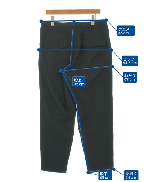 yohji yamamoto POUR HOMME（ヨウジヤマモトプールオム）クロップドパンツ 黒 サイズ:2(S位) メンズ/2200677419077