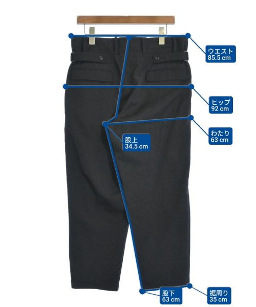 yohji yamamoto POUR HOMME（ヨウジヤマモトプールオム）スラックス 黒 サイズ:4(L位) メンズ/2200677996011