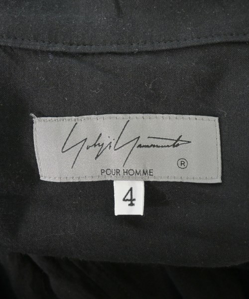 yohji yamamoto POUR HOMME（ヨウジヤマモトプールオム）カジュアルシャツ 黒 サイズ:4(L位) メンズ/2200674974159