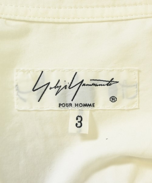 yohji yamamoto POUR HOMME（ヨウジヤマモトプールオム）カジュアルシャツ 白 サイズ:3(M位) メンズ/2200678371015