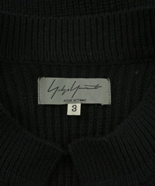 yohji yamamoto POUR HOMME（ヨウジヤマモトプールオム）カーディガン 黒 サイズ:3(M位) メンズ/2200678648186
