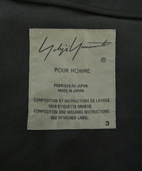 yohji yamamoto POUR HOMME（ヨウジヤマモトプールオム）カジュアルジャケット 黒 サイズ:3(M位) メンズ/2200678798010