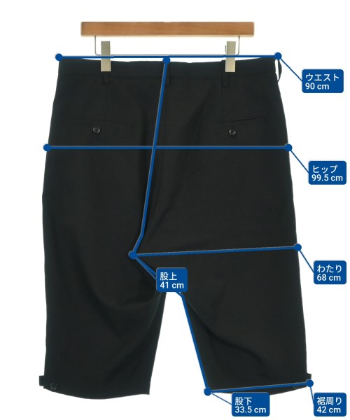 yohji yamamoto POUR HOMME（ヨウジヤマモトプールオム）ショートパンツ 黒 サイズ:3(M位) メンズ/2200679374053