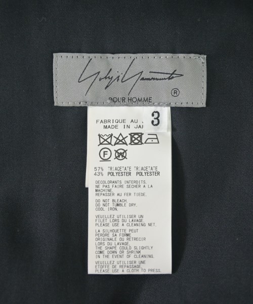 yohji yamamoto POUR HOMME（ヨウジヤマモトプールオム）ショートパンツ 黒 サイズ:3(M位) メンズ/2200680143129