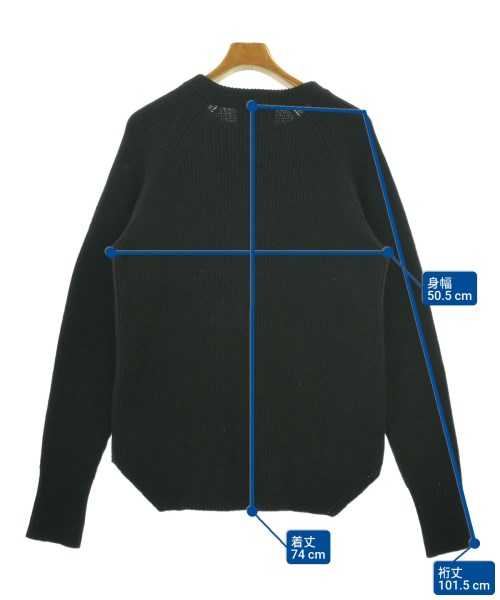 yohji yamamoto POUR HOMME（ヨウジヤマモトプールオム）ニット・セーター 黒 サイズ:3(M位) メンズ/2200681227026