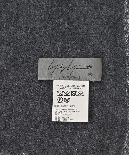 yohji yamamoto POUR HOMME（ヨウジヤマモトプールオム）マフラー グレー サイズ:- メンズ/2200681227057